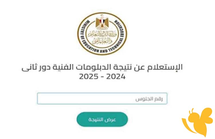 رابط مباشر نتيجة الدبلومات الفنية 2025 برقم الجلوس خلال بوابة التعليم الفني fany.emis.gov.eg .. اعرف نتيجتك الآن فورًا