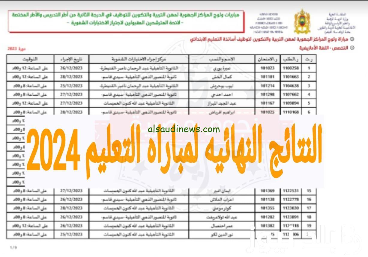 رابط تسجيل الدخول لنتائج مباراة التعليم 2024-2025: كل ما تحتاج معرفته