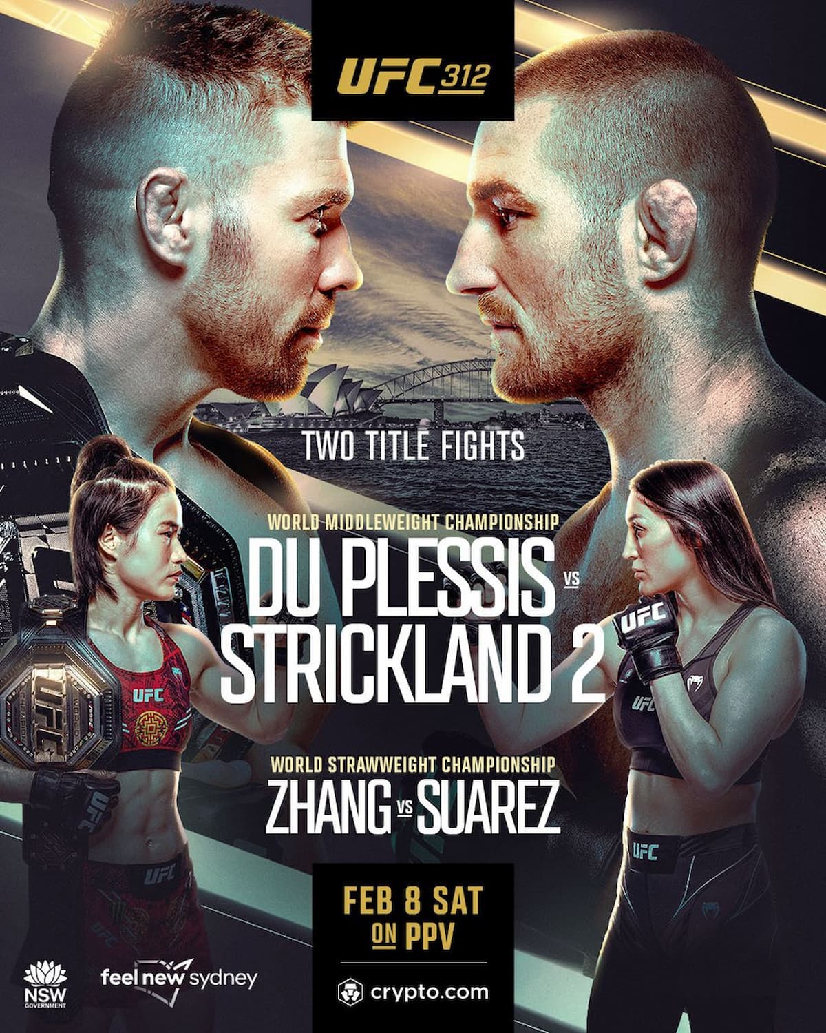 حصرياً البث المباشر لنزال UFC 312: دريكوس دو بليسيس ضد شون ستريكلاند في أستراليا شاهدها باعلى جودة 
