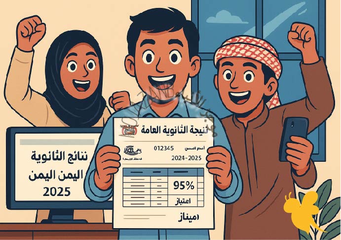 تفاصيل نتائج الثانوية العامة 2025 في صنعاء وبعض المحافظات – خطوات الاستعلام الرسمي عبر موقع وزارة التربية