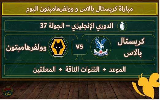 حصرياً شاهد البث المباشر لمباراة كريستال بالاس ضد وولفرهامبتون في الدوري الإنجليزي اليوم الثلاثاء 20/5/2025 