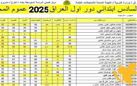 كيف تحصل على نتائج السادس الابتدائي 2025 في العراق خطوة بخطوة؟